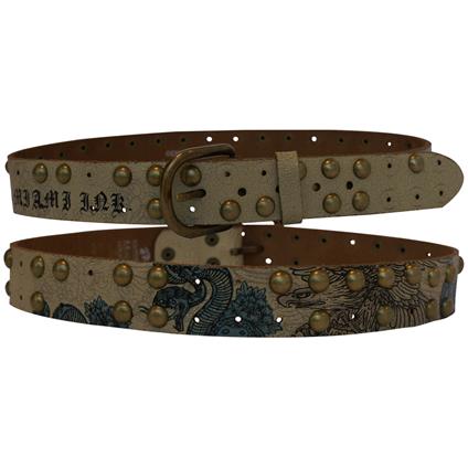 Cintura Miami Ink. Studded Full Printed Belt