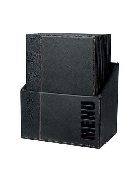 Securit MC-BOX-TRA4-BL A4 Metallo, PU pelle Nero 20 pezzo(i)