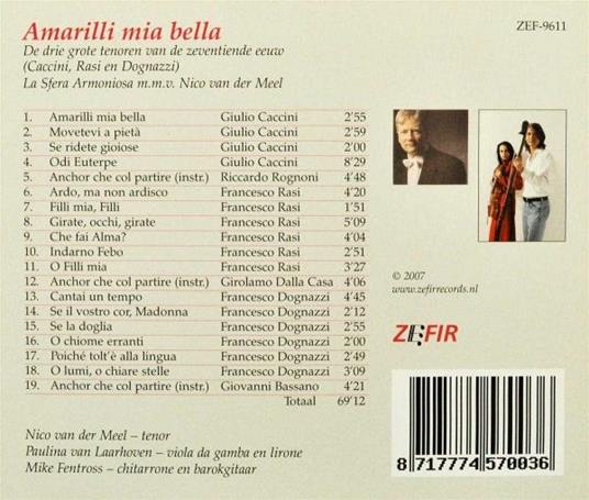 Amarilli mia bella - CD Audio di Giulio Caccini,Sfera Armoniosa - 2