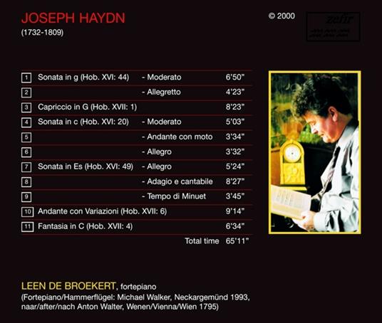 Sonata in G - CD Audio di Franz Joseph Haydn,Leen De Broekert - 2