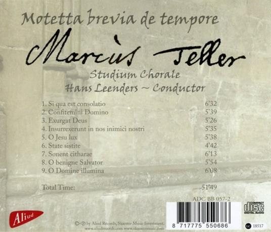 Motetta Brevia De Tempore - SuperAudio CD di Studium Chorale - 2