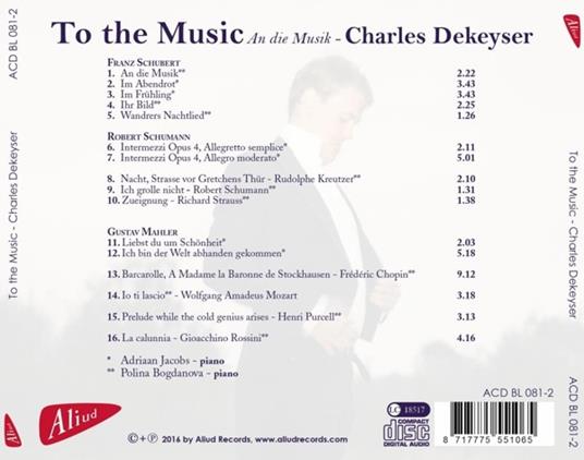 To The Music - CD Audio di Charles Dekeyser - 2