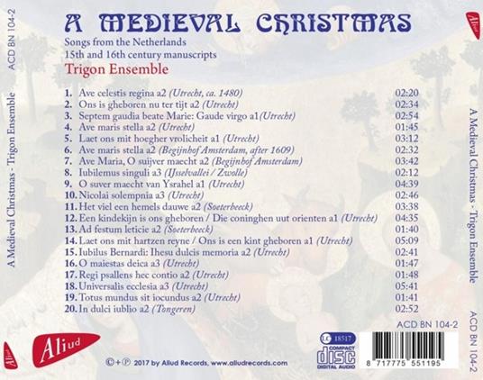 A Medieval Christmas - CD Audio di Trigon - 2