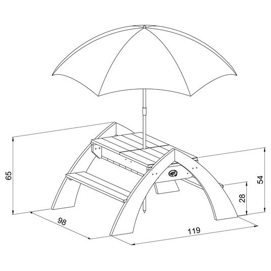 Picnic Table Delta. AXI Delta - 10