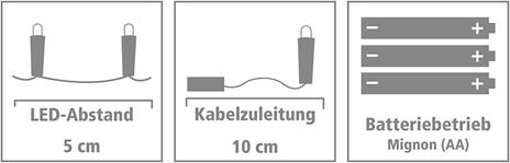 40 Microled Multicolor A Batteria Per Presepi Luci Di Natale - 4