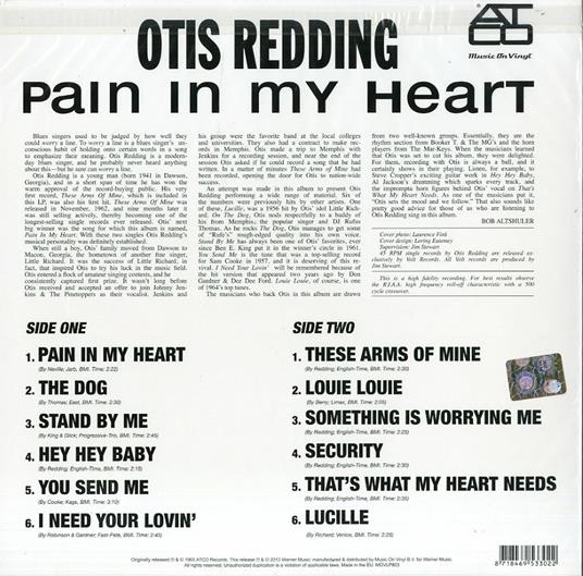 Pain in My Heart - Vinile LP di Otis Redding - 2