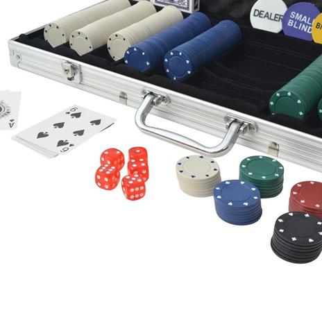 vidaXL Set da Poker con 500 Chips Alluminio - 2