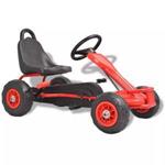 vidaXL Go Kart a Pedali con Pneumatici Rosso