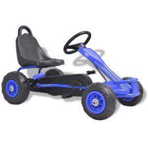 vidaXL Go Kart a Pedali con Pneumatici Blu