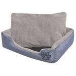 vidaXL Cuccia per Cani con Cuscino Imbottito Taglia M Grigio