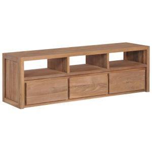 vidaXL Mobile Porta TV in Teak con Finitura Naturale 120x30x40cm - vidaXL -  Casa e Cucina | IBS