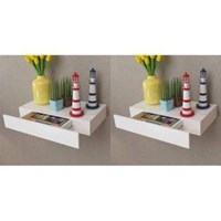 vidaXL Mensole con Cassetti 2 pz Bianco 80 cm - vidaXL - Idee regalo