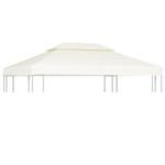 vidaXL Telo Impermeabile Ricambio per Gazebo 310g/m² Bianco Crema 3x4m