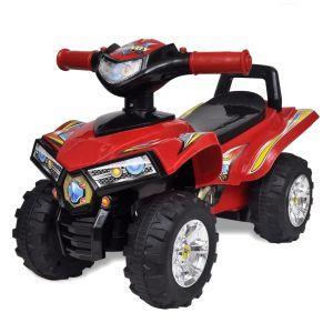 vidaXL Quad per Bambini Rosso con Suoni e Luci