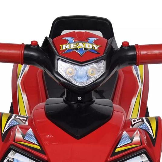 vidaXL Quad per Bambini Rosso con Suoni e Luci - 3