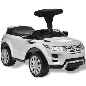 vidaXL Macchina a Spinta per Bambini Land Rover 348 Bianca con Musica