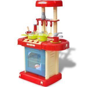 vidaXL Cucina Giocattolo per Bambini con Effetti Luce/Suoni