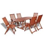 vidaXL Set da Pranzo da Giardino 7 pz in Legno Massello di Acacia