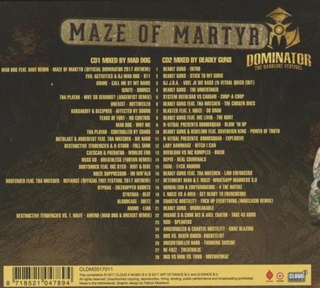 Dominator 2017 - Maze Of Martyr - CD Audio - 2