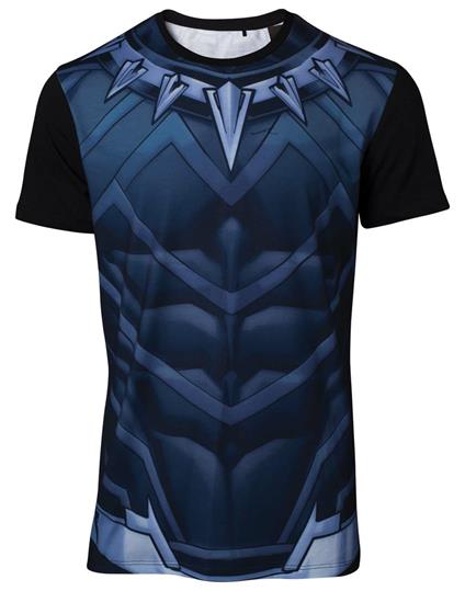 T-Shirt Unisex Tg. S Marvel. Sublimated Black Panther Black