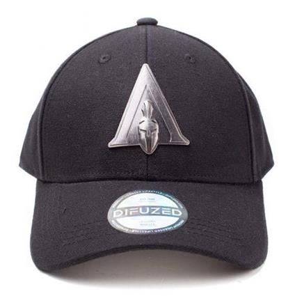 Assassin'S Creed Odyssey. Metal Badge Odyssey Logo Curved Bill Cap Caps Adjustable U Black