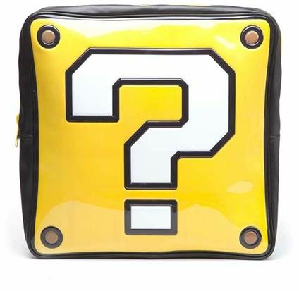 Zaino Nintendo. Question Mark Box Shaped Backpack Yellow