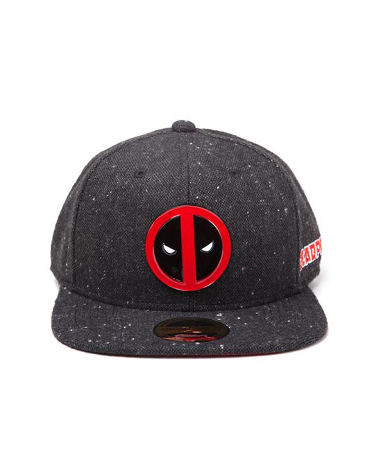 Cappellino Deadpool. Metal Badge Logo Snapback Black