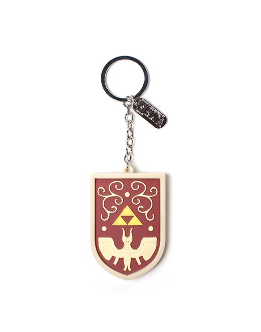 Portachiavi Zelda. Hero'S Shield 3D With Charm 3D Red