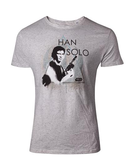 T-Shirt Unisex Tg. S Star Wars. Han Solo Grey