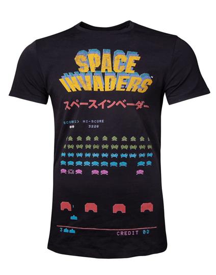 T-Shirt Unisex Tg. S. Space Invaders: Level Black