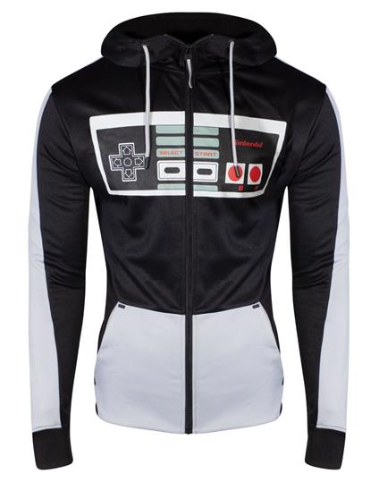 Felpa Con Cappuccio Unisex Tg. L. Nintendo: Controller Multicolor