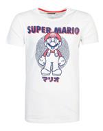 T-Shirt Unisex Tg. L. Nintendo: Super Mario Anatomy Mario White