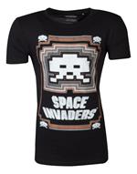 T-Shirt Unisex Tg. S Space Invaders: Glowing Invader Black