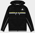 Felpa Con Cappuccio Unisex Tg. S Sony Playstation Color Stripe Black