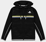 Felpa Con Cappuccio Unisex Tg. 2XL Sony Playstation Color Stripe Black