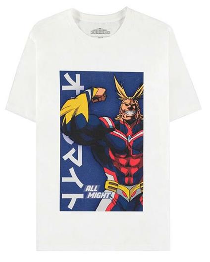 My Hero Academia: White All Might Poster White (T-Shirt Unisex Tg. XL)