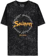 Lord Of The Rings: Acid Wash Grey (T-Shirt Unisex Tg. L)