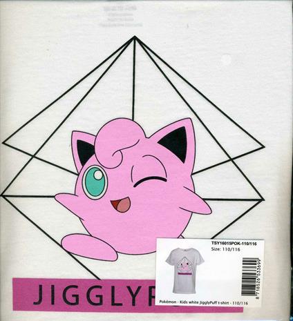 T-Shirt Bambino 158/164cm Pokemon. Kids White Jigglypuff