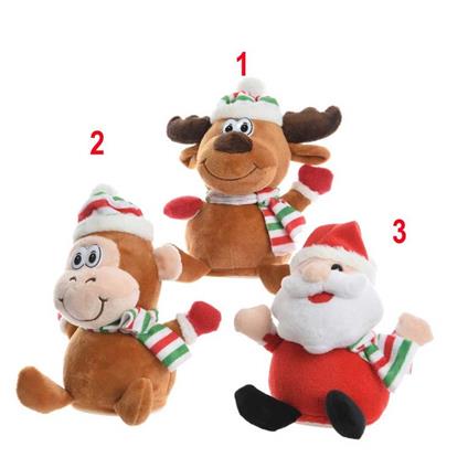 Decorazione Appendibile 1 Peluche Con Movimenti 10X9X16Cm Addobbi Natale