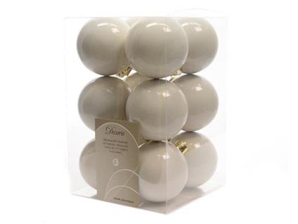 12 Palline Di Natale 6 Cm Bianco Lana Addobbi Decoro Albero