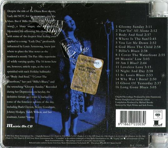 Blue Billie - CD Audio di Billie Holiday - 2