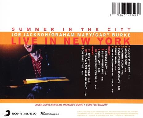 Summer in the City - CD Audio di Joe Jackson - 2