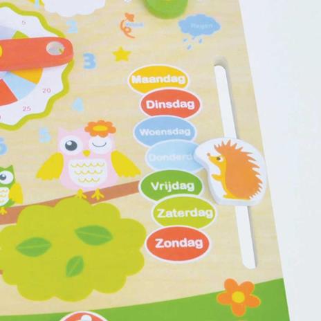 Calendario Orologio Giocattolo per Bambini Gufetti in Legno Giochi Educativi - 2