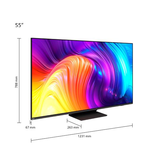 Philips AMBILIGHT tv the one 55" Android TV UHD 4K 55PUS8887, Processore  P5, HDR10+ e Dolby Vision, Ready for Gaming 120Hz, Smart TV, Dolby Atmos,  NOVITÀ 2022 - Philips - TV e