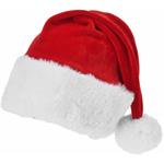 Cappello Da Babbo Natale Rosso Peluche 50Cm Accessori Feste Natale