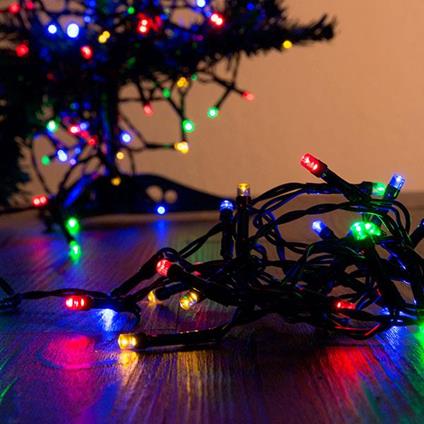 Luci Di Natale 96 Led Colore Multicolor A Batteria Con Timer 8 Giochi Di Luce