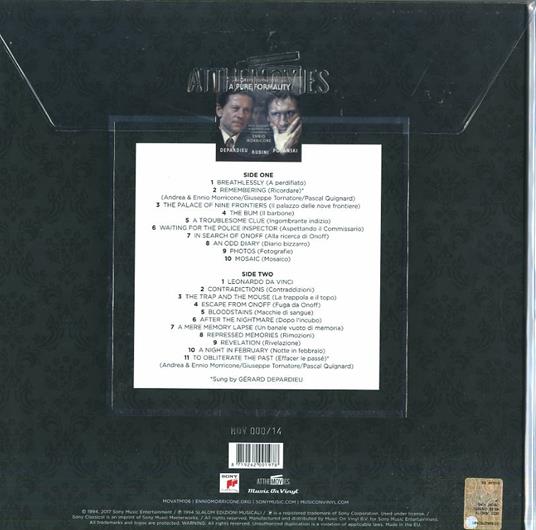 A Pure Formality (Colonna sonora) (180 gr.) - Vinile LP di Ennio Morricone - 2