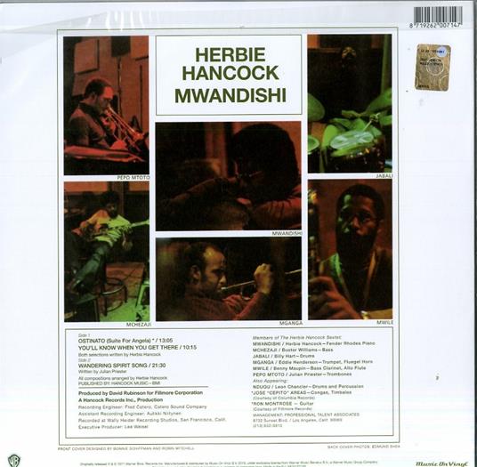 Mwandishi (180 gr.) - Vinile LP di Herbie Hancock - 2