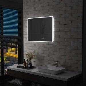 vidaXL Specchio a LED Bagno con Sensore Tattile e Orologio 80x60cm - vidaXL  - Idee regalo | IBS