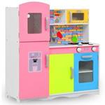 vidaXL Cucina Giocattolo per Bambini in MDF 80x30x85 cm Multicolore